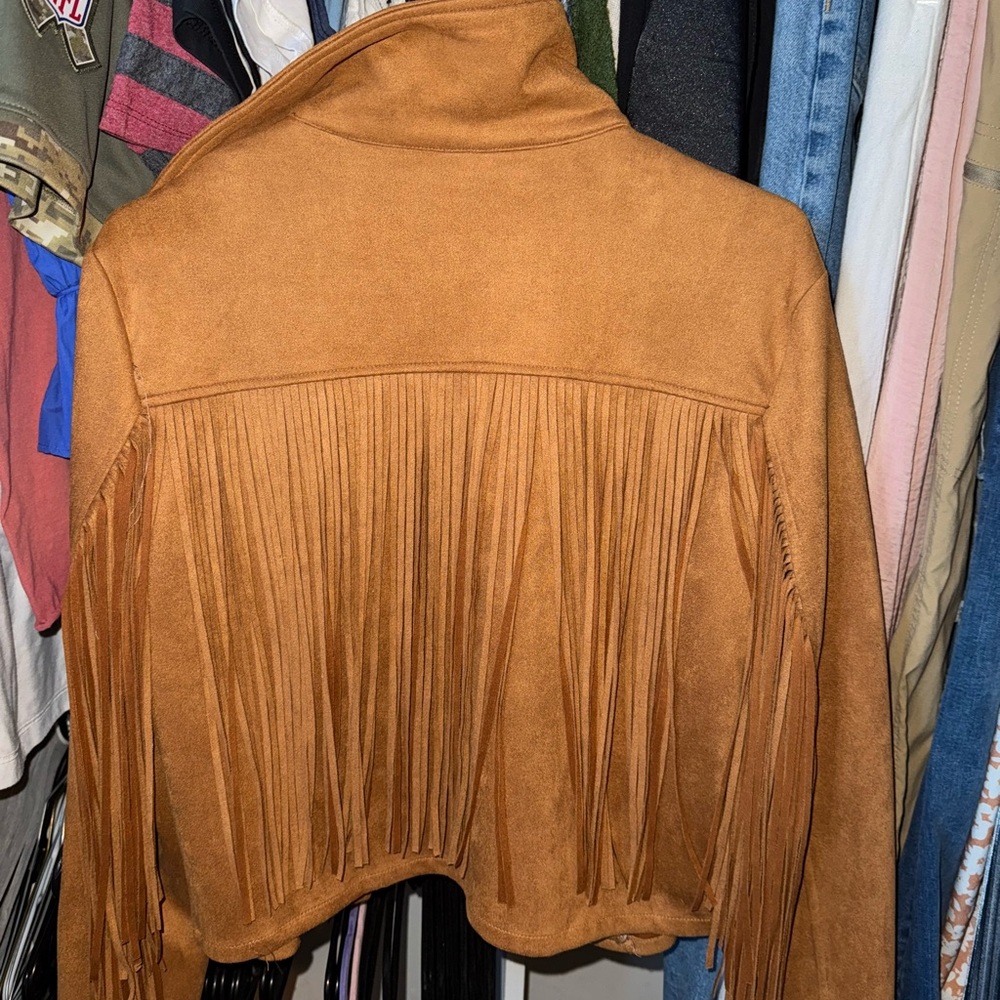 Western Camel Feaux Suede Women's Jacket - Picture 2 of 2